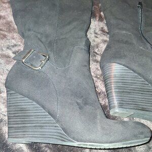 SeyChelles knee high wedge suede boots